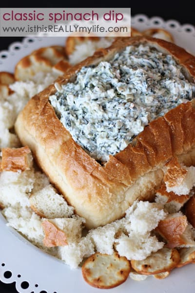 Our family's favorite spinach dip on Crafting Chicks | Half-Scratched