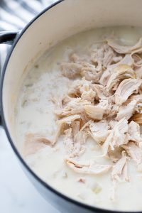 Creamy Chicken & Rice Soup - Half-Scratched