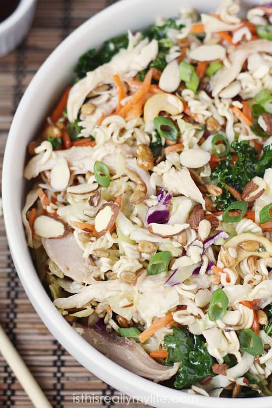 The Best Asian Ramen Chicken Salad EVER | Half-Scratched
