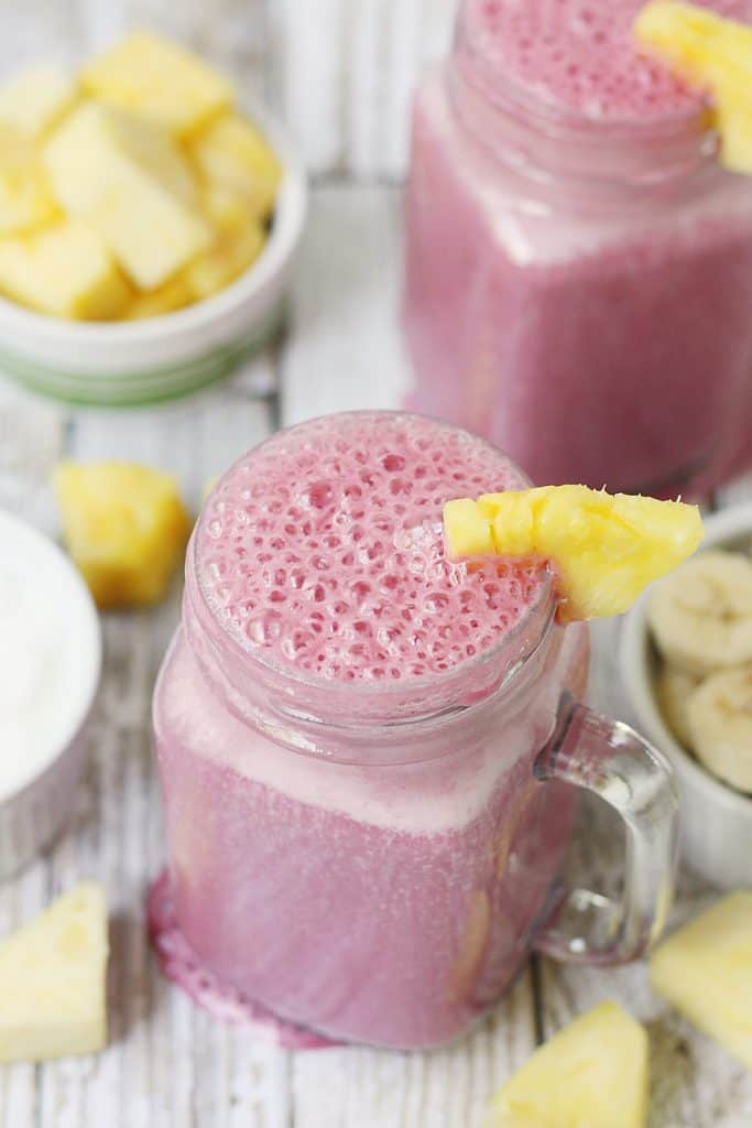 4-Ingredient Pineapple Cranberry Smoothie - Half-Scratched