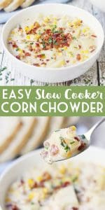 Easy & Delicious Slow Cooker Corn Chowder - Half-Scratched