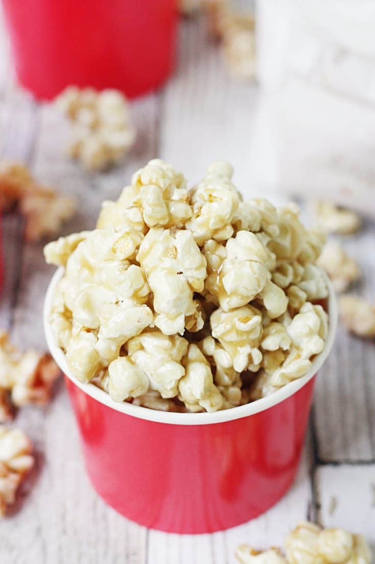 Easy Caramel Popcorn Recipe HalfScratched