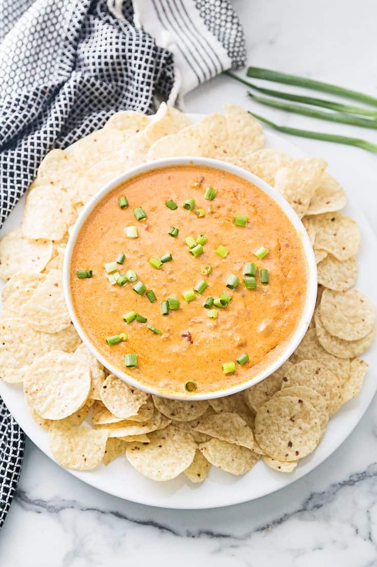 Easy Chorizo Cheese Dip - Half-Scratched