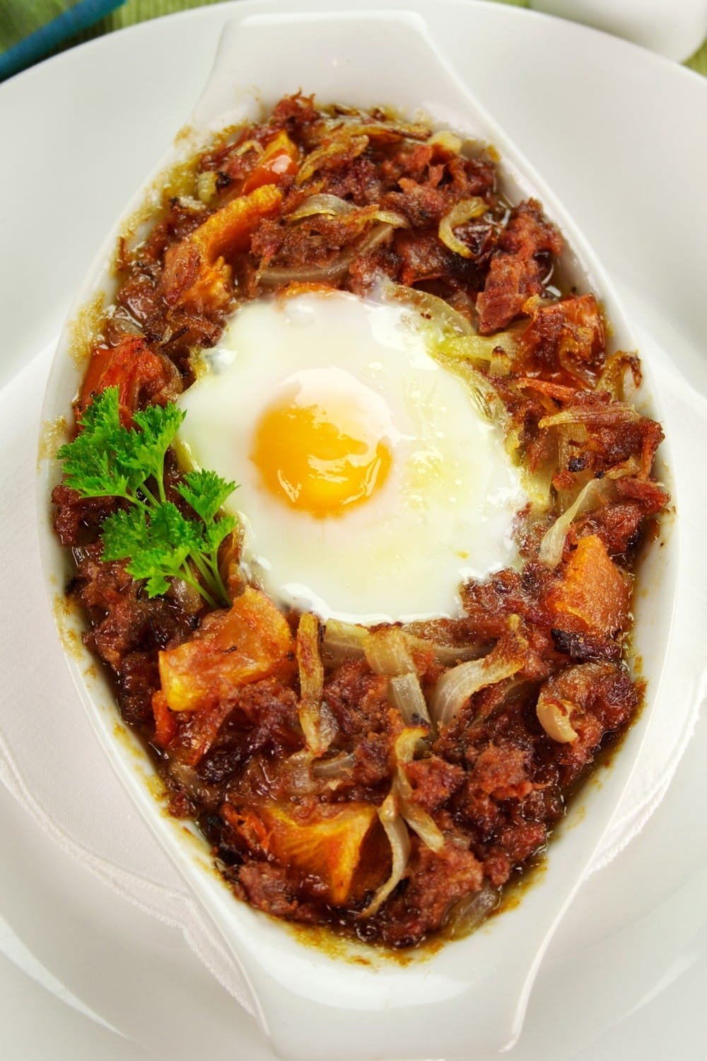 Corned Beef Hash served