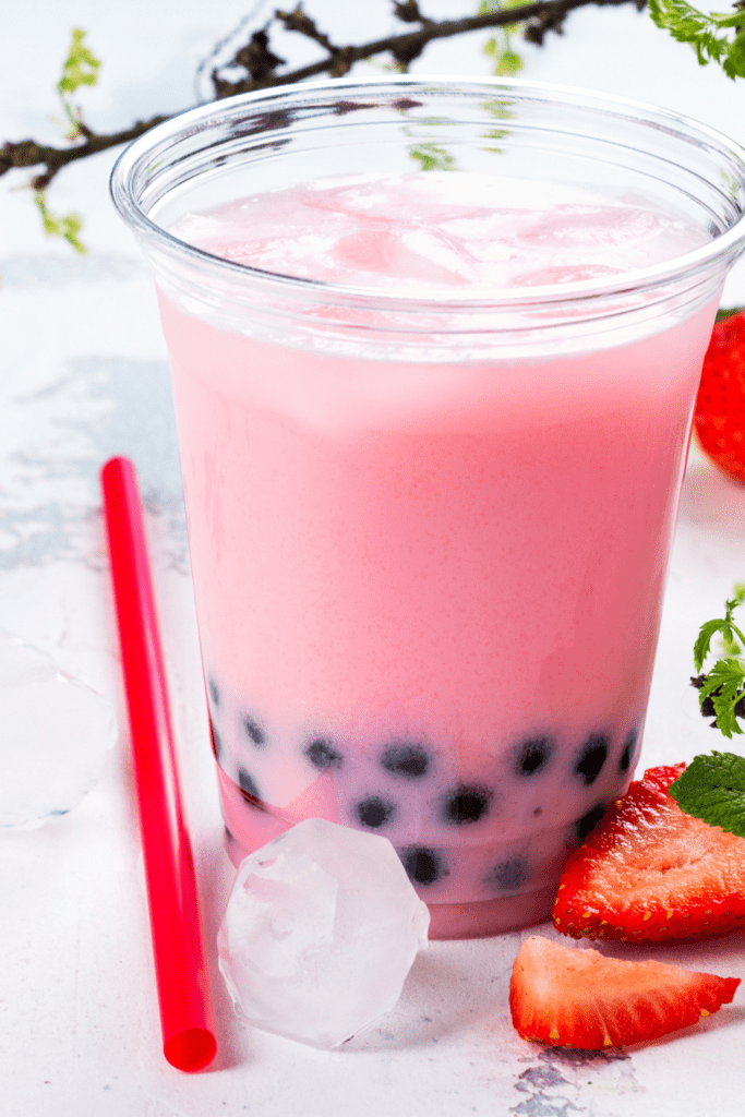 Strawberry Boba Tea - Homemade Milk Tea!