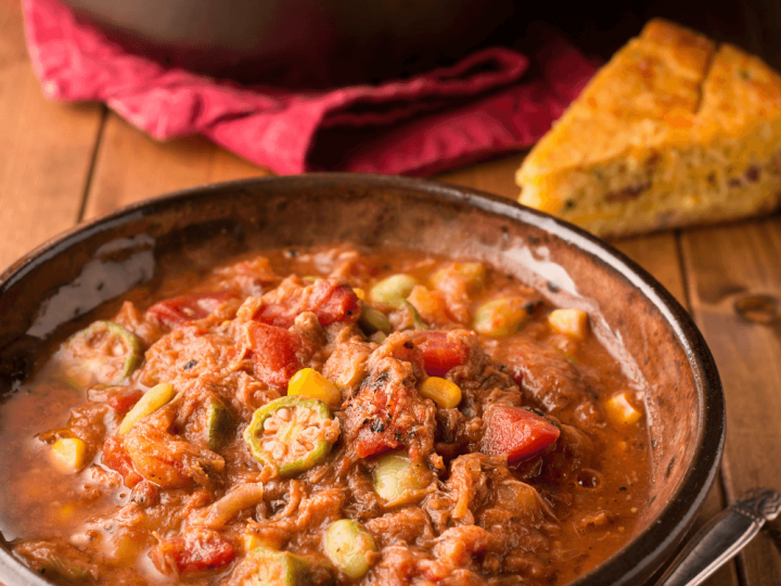 Sybil's Brunswick Stew - biscuits and such