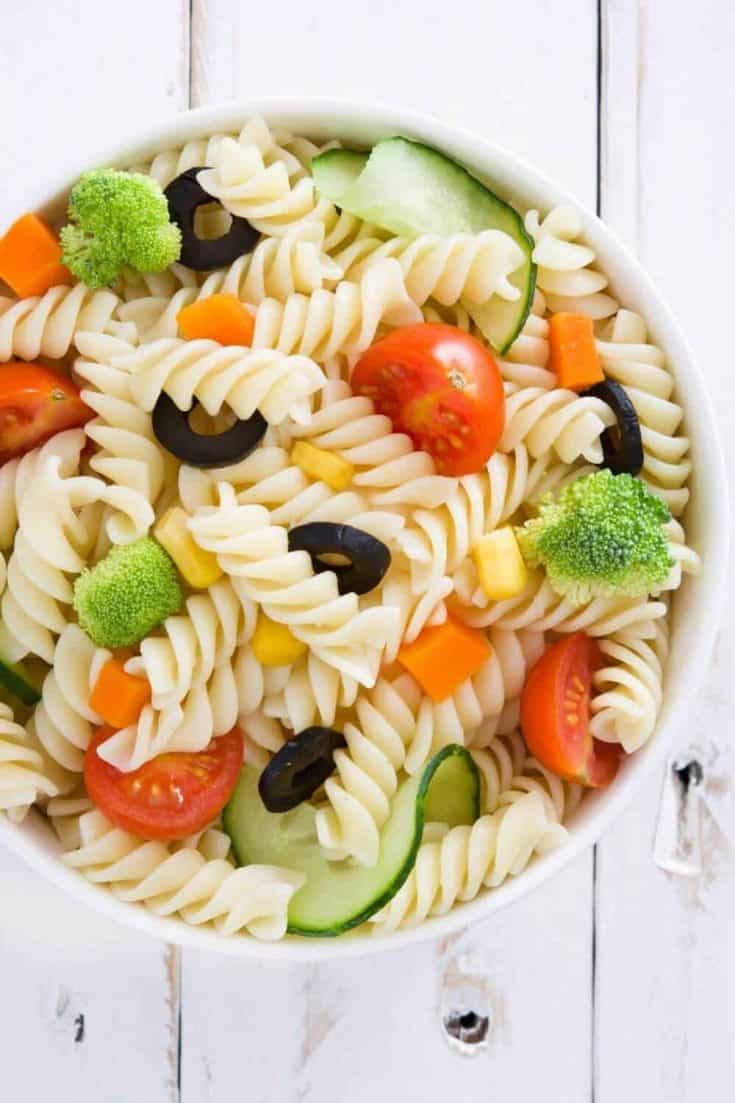 Pasta Salad With Tomatoes And Cucumbers