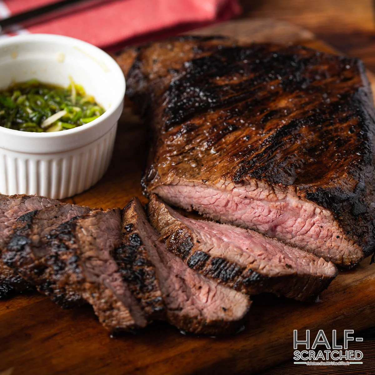 Oven baked tri-tip and a sauce