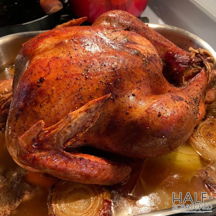 cooked whole turkey