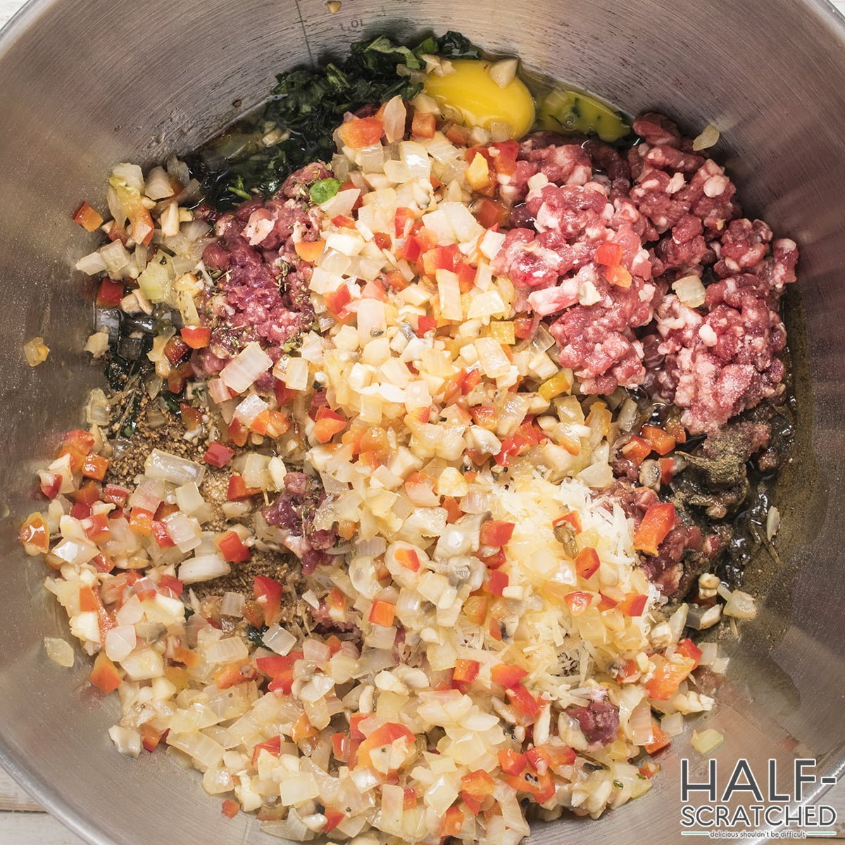 Meatloaf ingredient mix