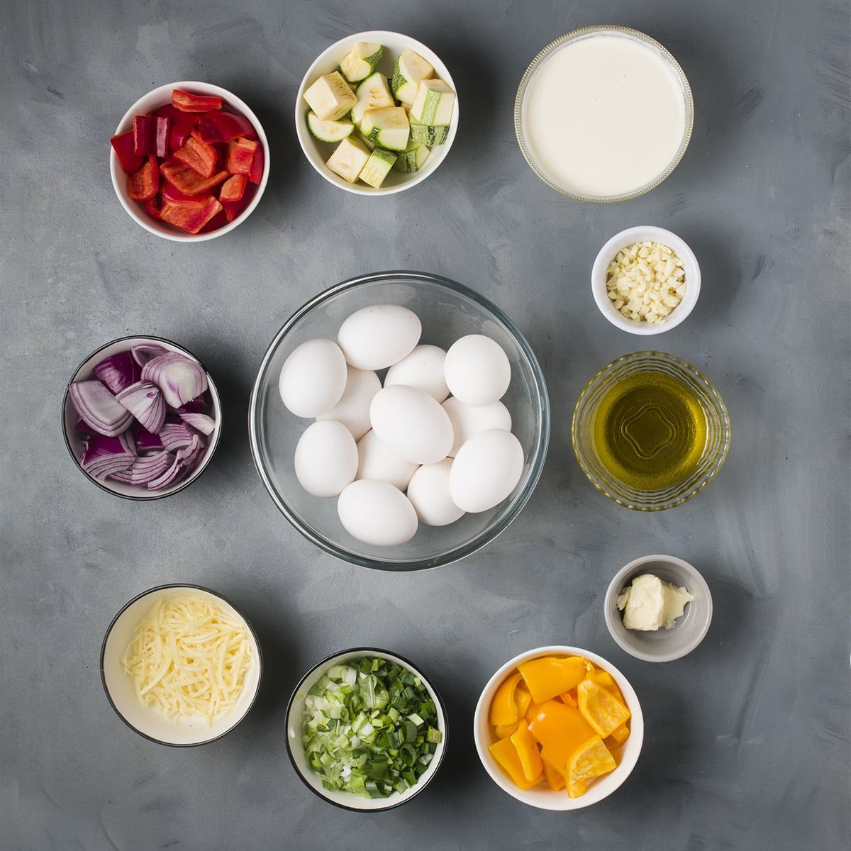 Roasted Vegetable Frittata Casserole Ingredients