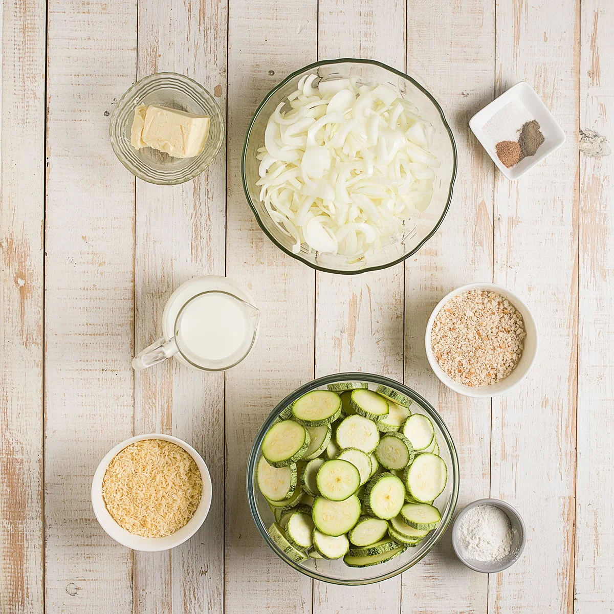 Zucchini Gratin Casserole ingredients