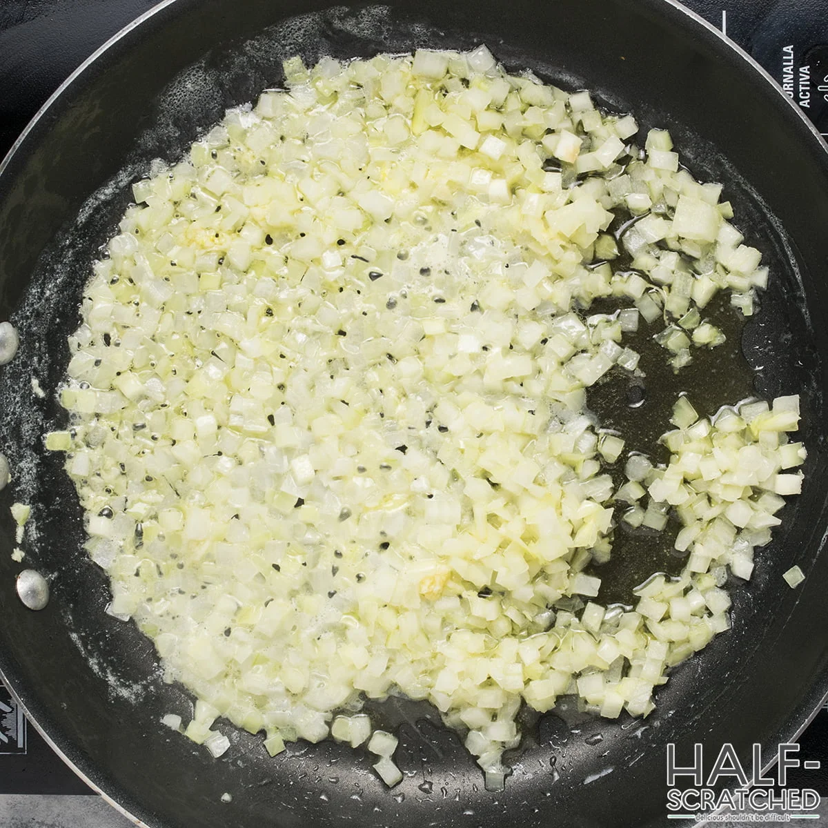 Frying onions and garlic